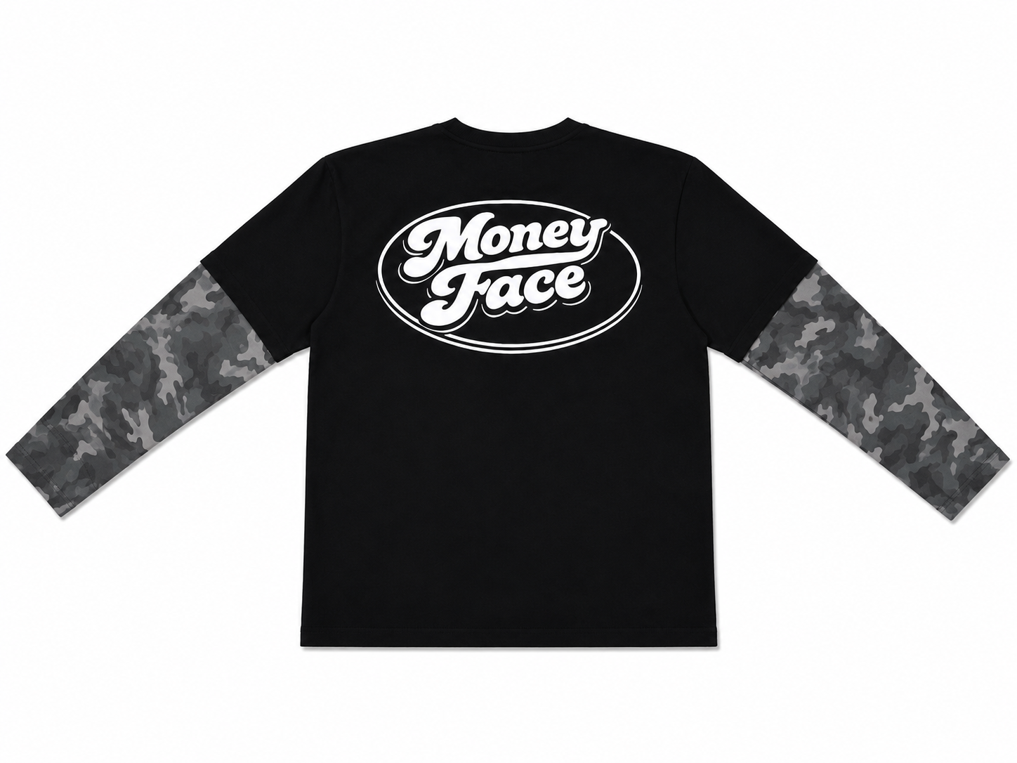 MONEY FACE double layer camo long sleeves
