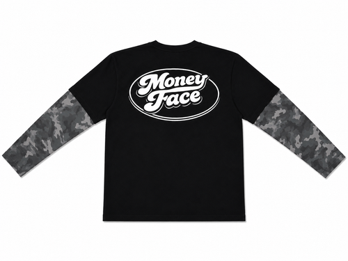 MONEY FACE double layer camo long sleeves