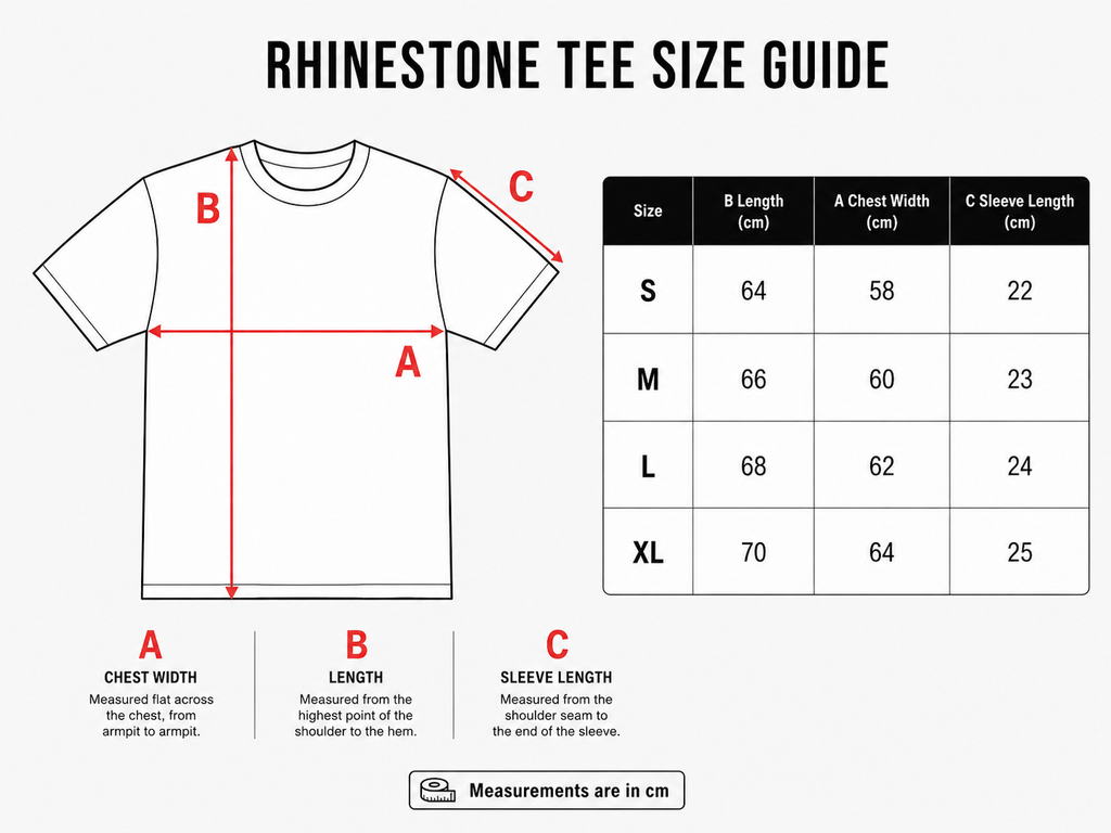 RHINESTONE CROSS TEE - WHITE