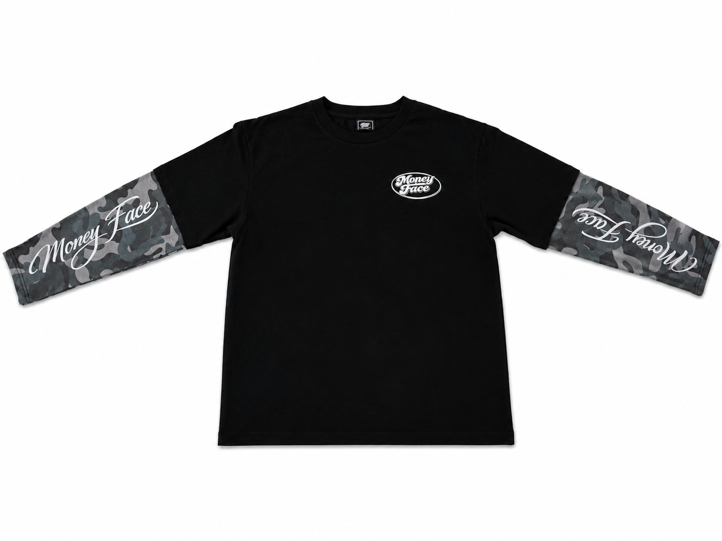 MONEY FACE double layer camo long sleeves